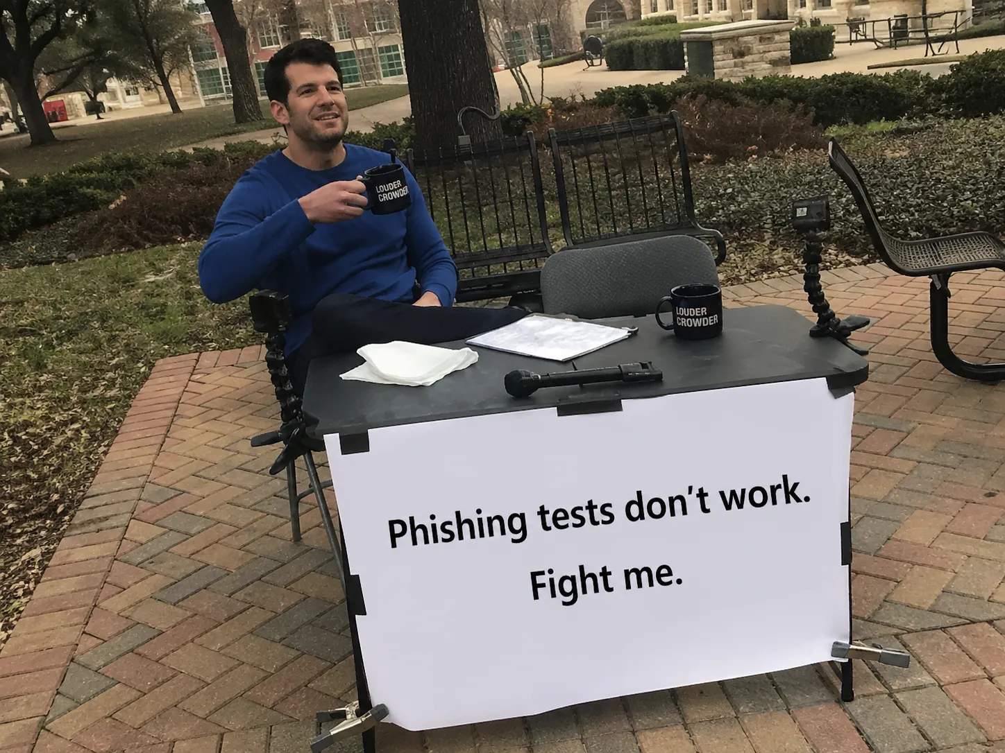 Featured image for Phishing Tests Don't Work. Fight Me.